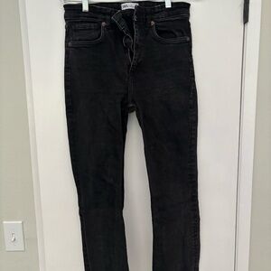black denim jeans